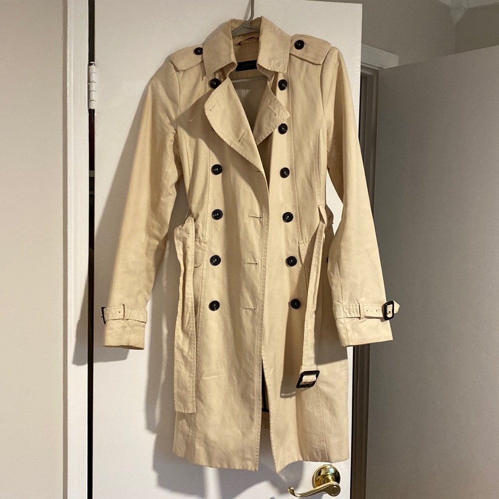 Zara double breasted trench coat XS